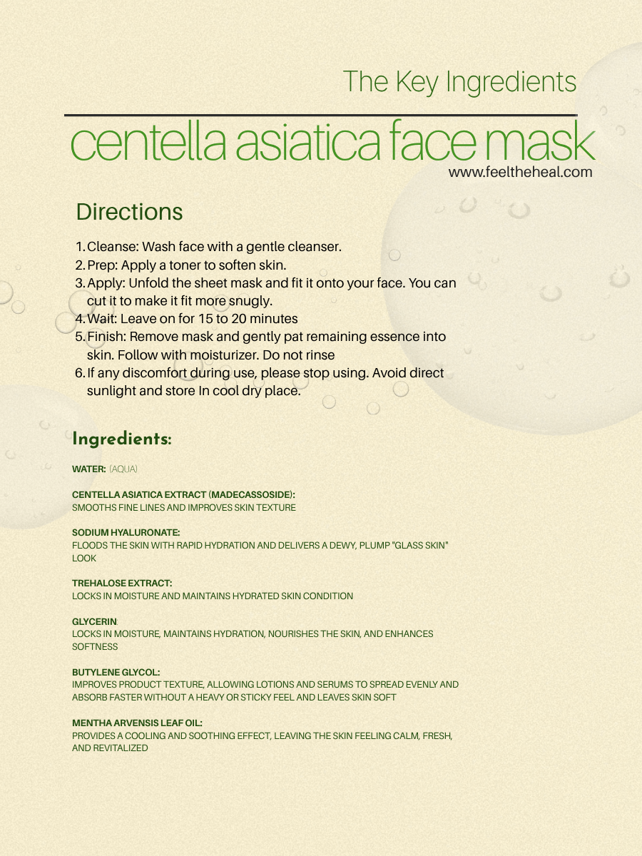 Cica Sheet Mask | Calming, Barrier Repair & Redness Relief Face Mask