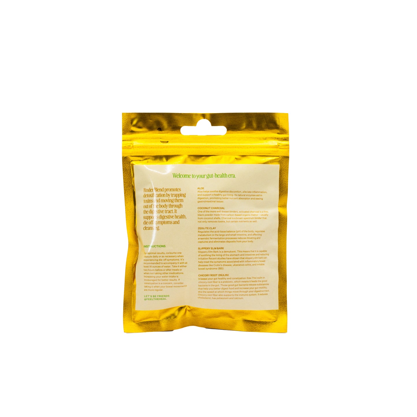 Feel the Heal Gut Binder | Toxin & Heavy Metal Binding Capsules for Parasite Cleanse Support