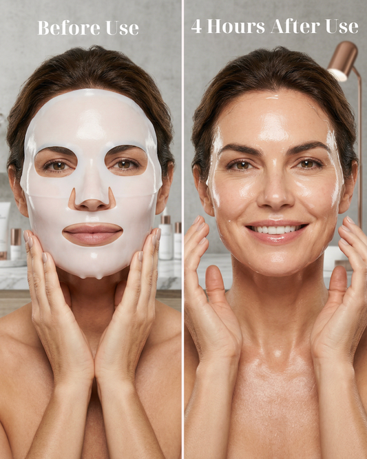 Feel The Heal Overnight Collagen Mask before and after
