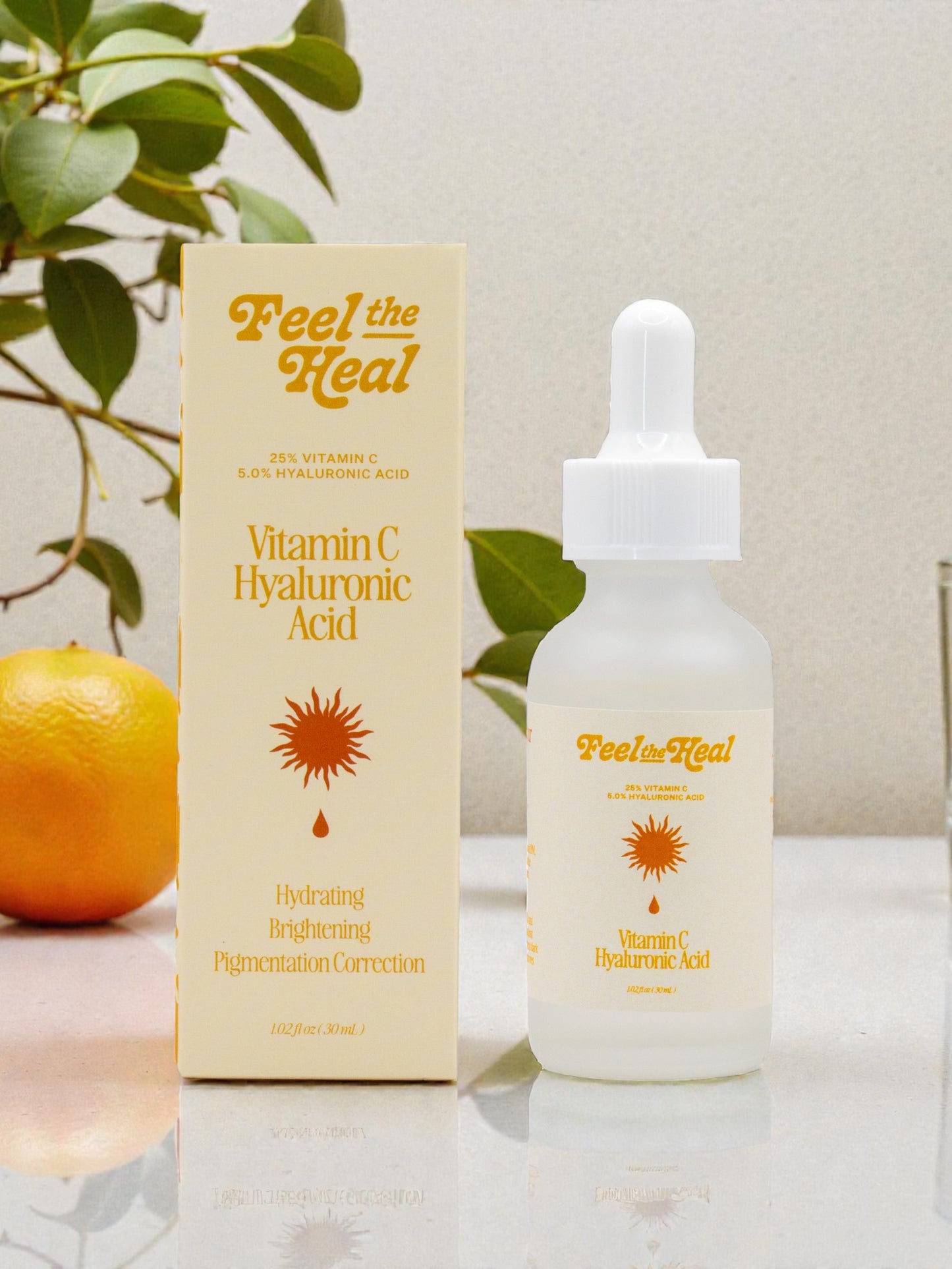 Hyaluronic Acid & Vitamin C Serum | Hydrating & Brightening Face Serum