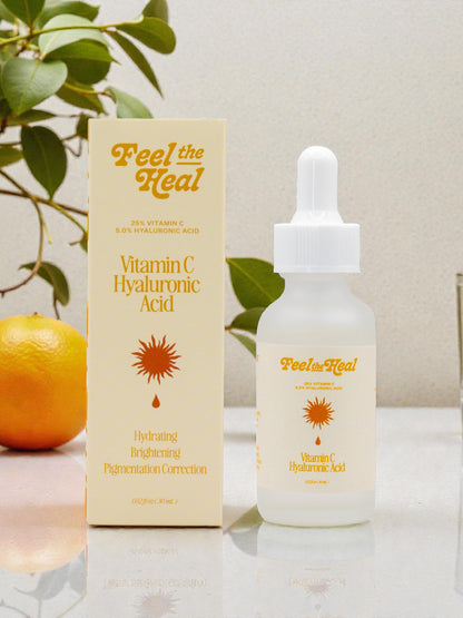 Hyaluronic Acid & Vitamin C Serum | Hydrating & Brightening Face Serum