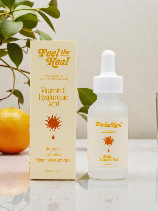 Hyaluronic Acid & Vitamin C Serum | Hydrating & Brightening Face Serum