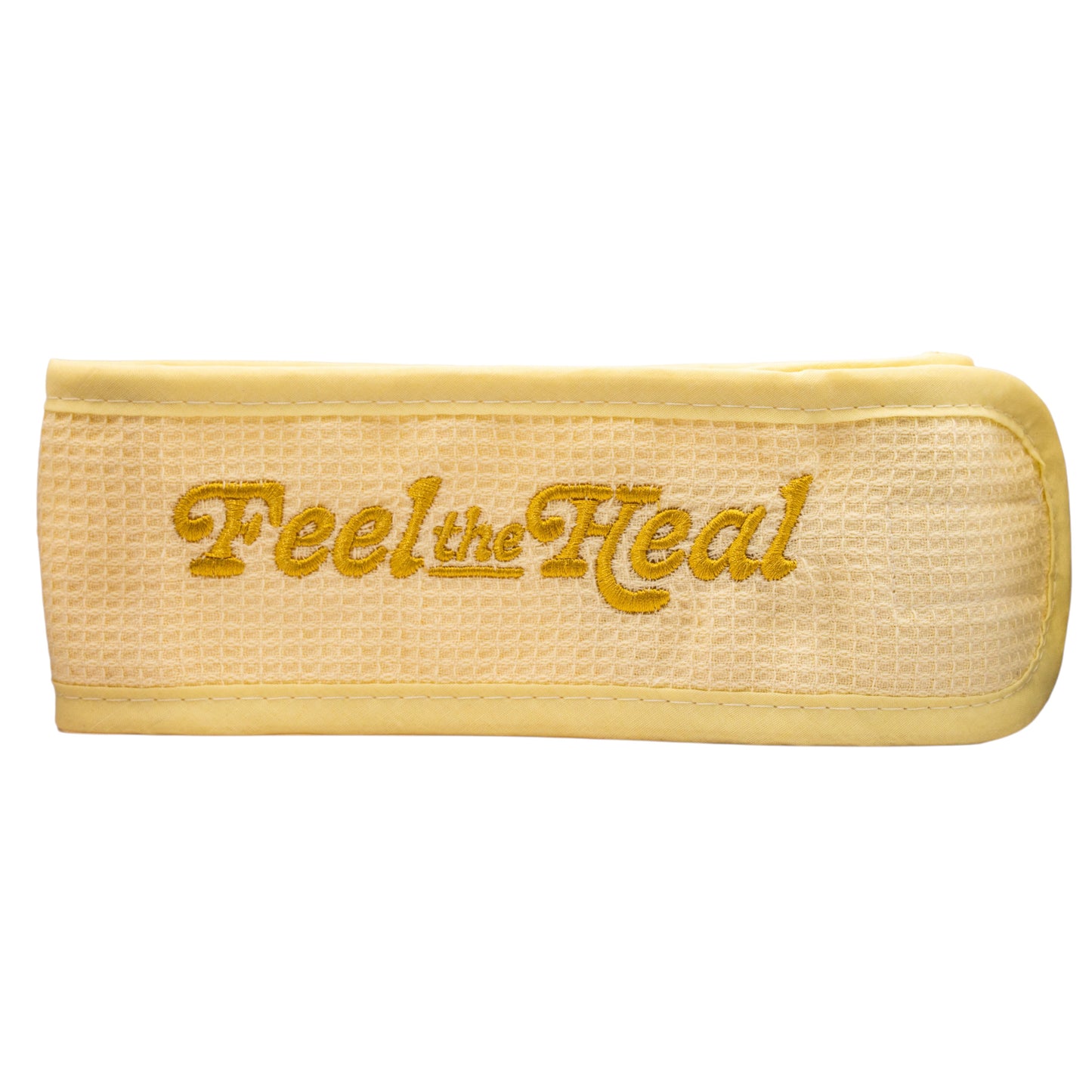 Feel the Heal Waffle Skincare Headband | Soft Spa Headband for Washing, Masks & Skincare Routines
