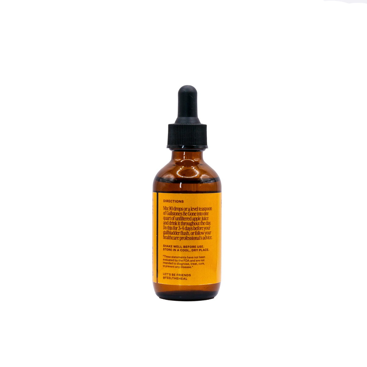 Brown glass bottle with black cap on a white background