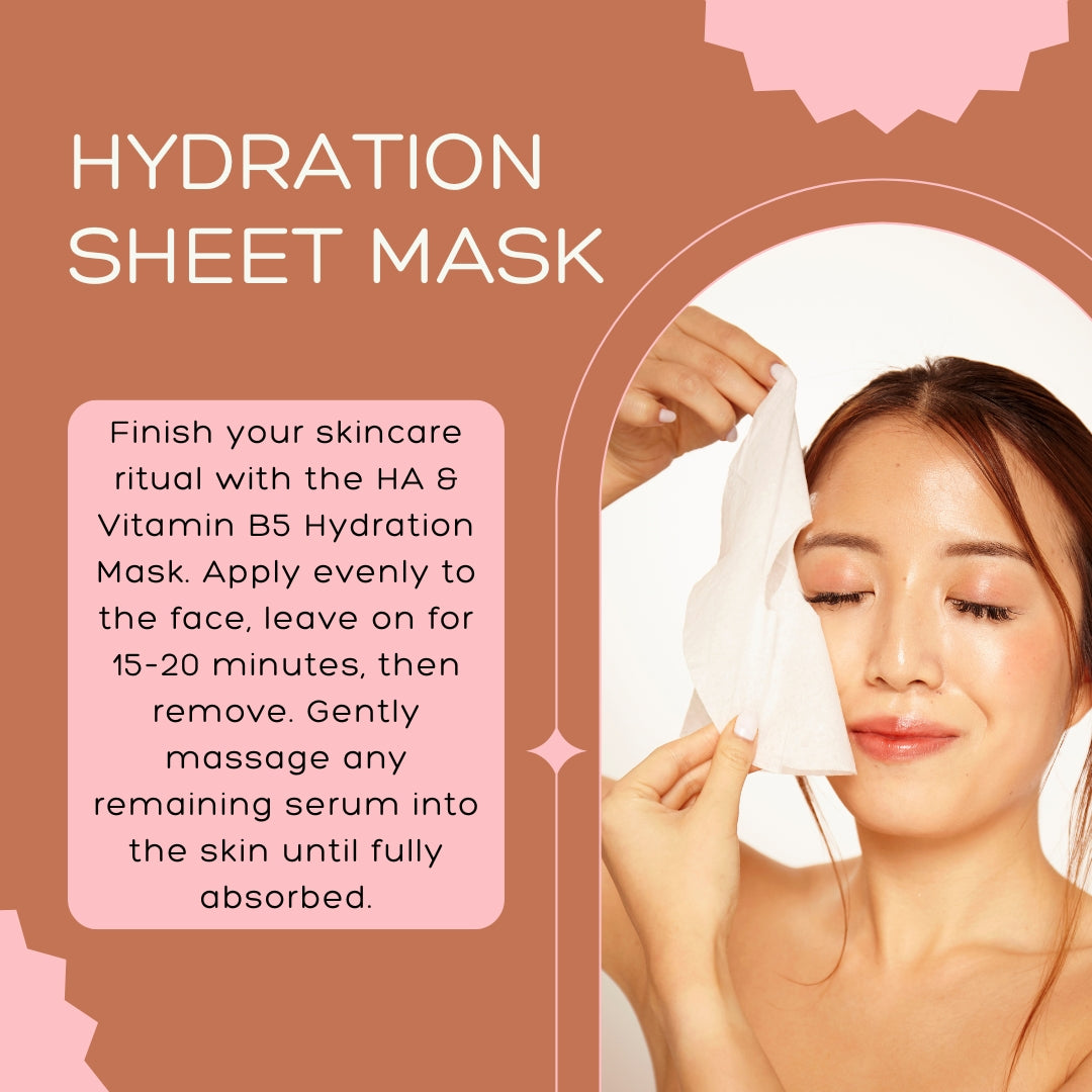 Hyaluronic Acid & B5 Sheet Mask | Hydrating & Plumping Face Treatment