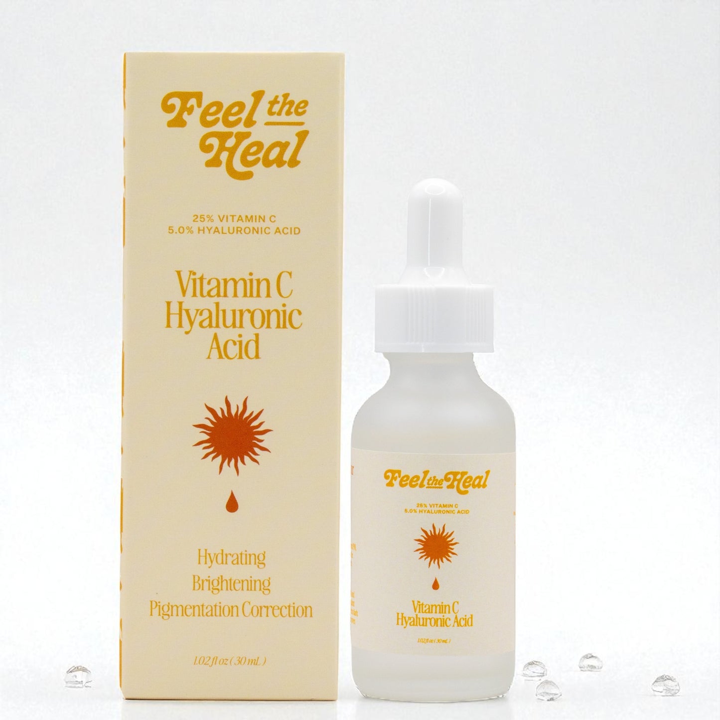 Hyaluronic Acid & Vitamin C Serum | Hydrating & Brightening Face Serum